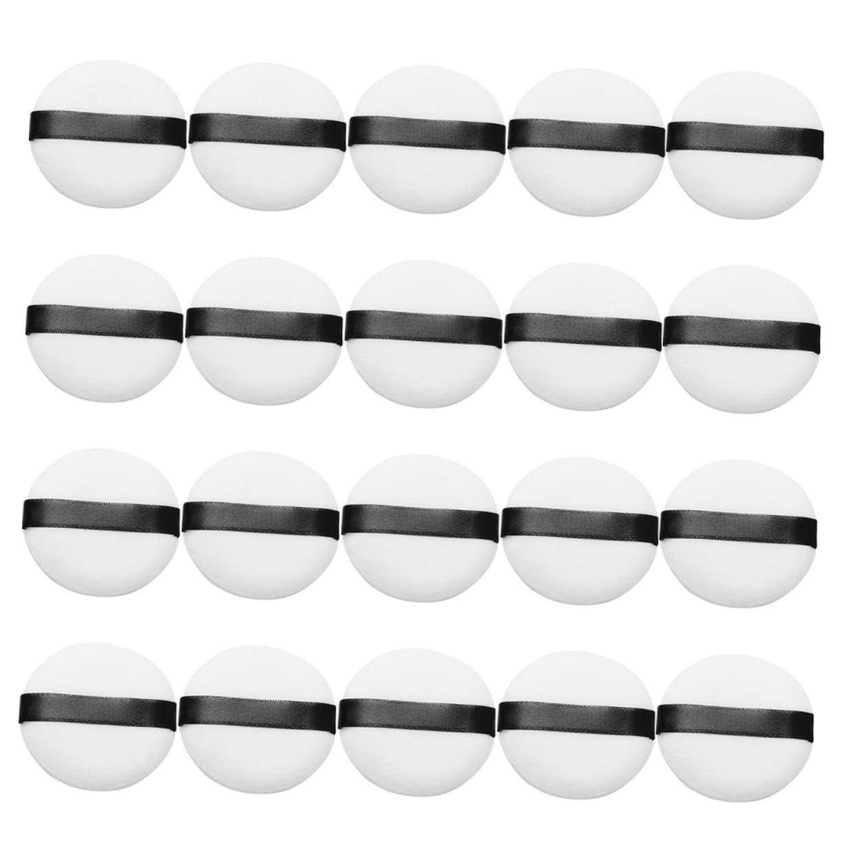 VICASKY 20pcs Flocked Powder Puff for Loose Powder Makeup Face Cosmetics Puff Girl Natural Setting Applicator