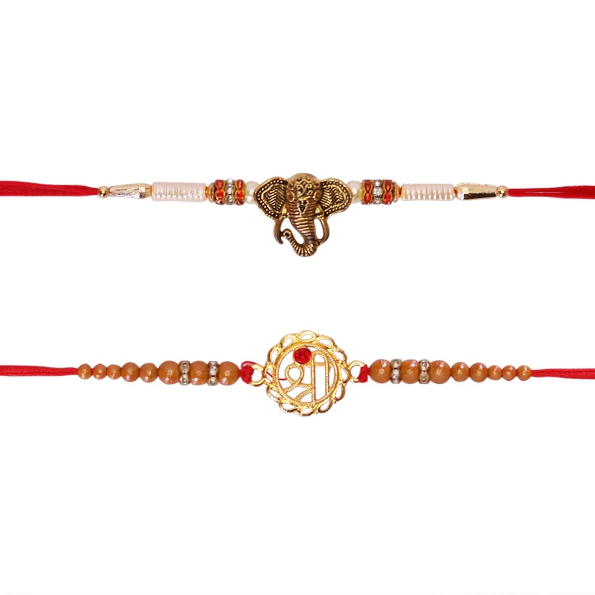 AYUSHNAIKRakhi Thread for Brothers Set Raksha Bandhan Multicoloured Stone Bead Rakhi Bracelets for Bhaiya Brother Bro on Rakhi Hindu Indian Festival Rakhadi Rakhari Threads SAN063