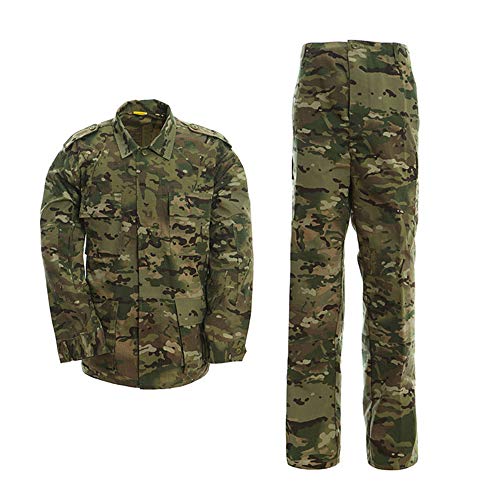 YUSHOW Traje de camuflaje para airsoft, paintball, chaqueta táctica y pantalón militar, ropa de caza táctica para hombre, traje de uniforme para el ejército, CP, XL