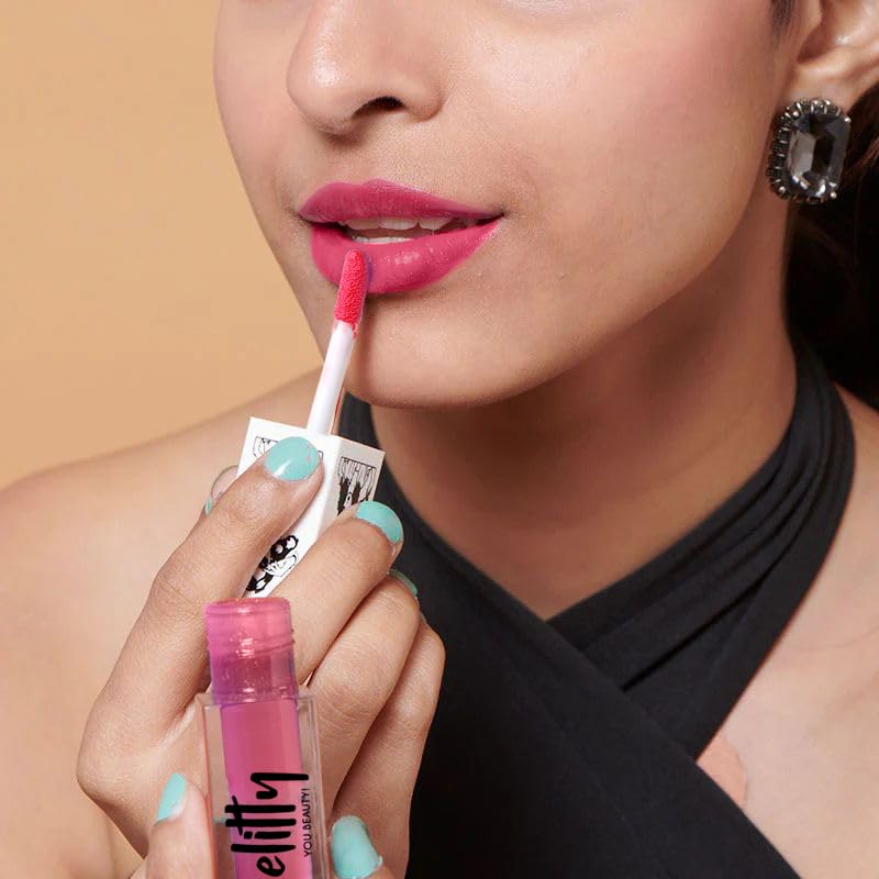 Image of Elitty Liquid Matte Lipstick | Transfer proof, Smudgeproof & Lightweight | Pookie (Pink)- 4 ML