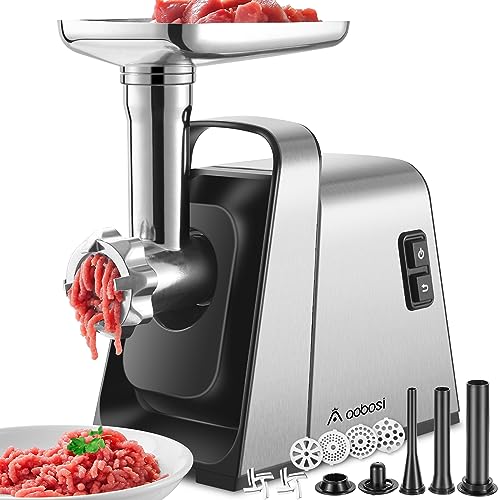 Picadora De Carne AOBOSI 4-EN-1 Picadora De Carne Eléctrica Con 4...