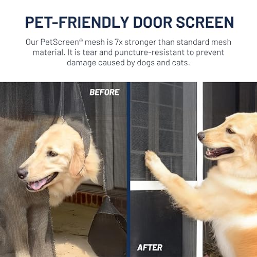 RiteScreen KD Mfit Sliding Screen Door Replacement, Ready-to-Assemble, Easy DIY, White, 30" - PetScreen – Adjustable Patio Screen Door Kit for Openings 78” - 81” Tall – Fits 95% of Doors in U.S. - Thumbnail 6