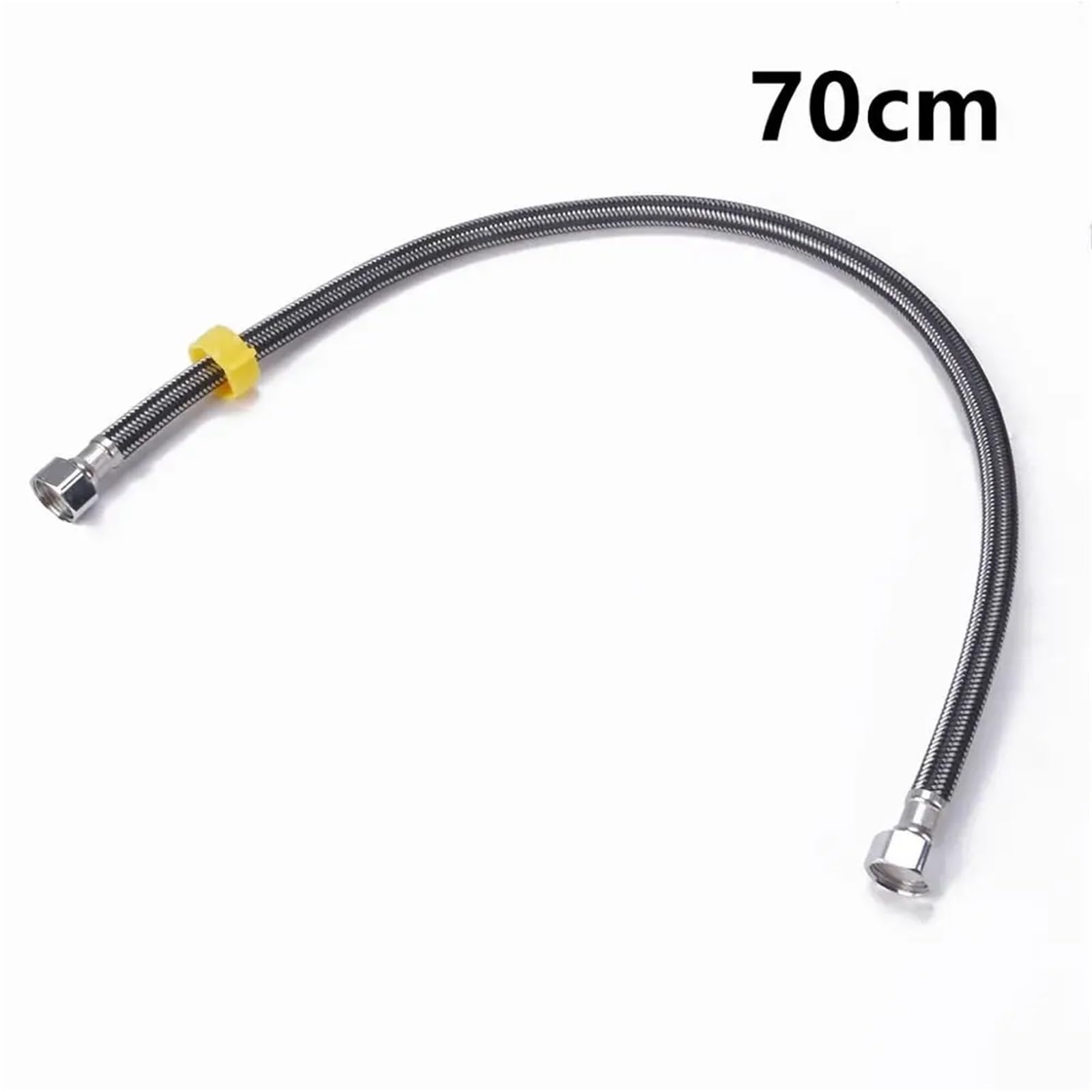 Juego de 2 mangueras de ducha trenzadas de acero inoxidable, rosca universal de 1,27 cm para cocina y baño, flexible de 20 a 400 cm, acabado plateado