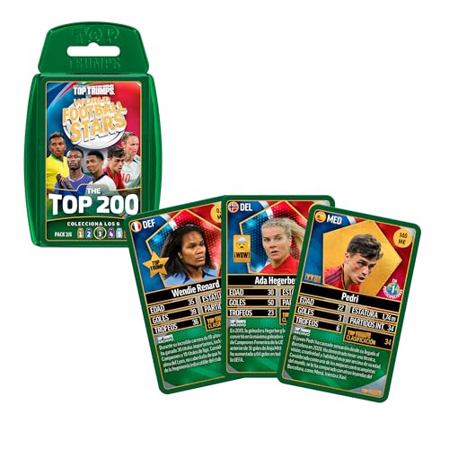 Bizak World Football Top 200 Set Trading Cards Verde, mazzo di 34 carte collezionabili con giocatori Top, Gioco di Strategia con Carte Speciali Dorate, per bambini +4 anni (64570003)