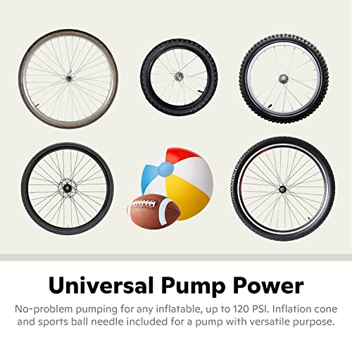 Schwinn Air Center Plus Floor Bike Pump, Gauge Fits Schrader And Presta Valve Types, Navy Blue #TOP4