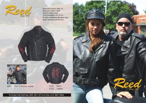 REED Men's Naked Cow Leather Motorcycle Zipper Vest Made in USA3