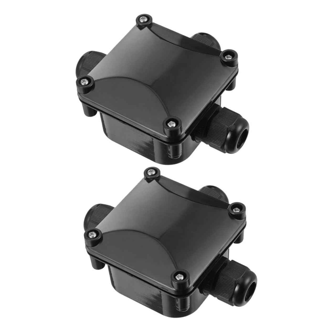 Alipis Caja De Conexiones Impermeable Multi Cajas Impermeables Para Exteriores Conectores Eléctricos De Alambre Impermeables Conector De Cable A Prueba De Agua Negro 2 Piezas X 4