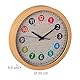 Relaxdays 10043041 Wanduhr Kinder, Ø 30 cm, Bunte Zahlen, Uhrzeit Lernen, Kinderzimmeruhr Jungen & Mädchen, Kinderuhr Wand