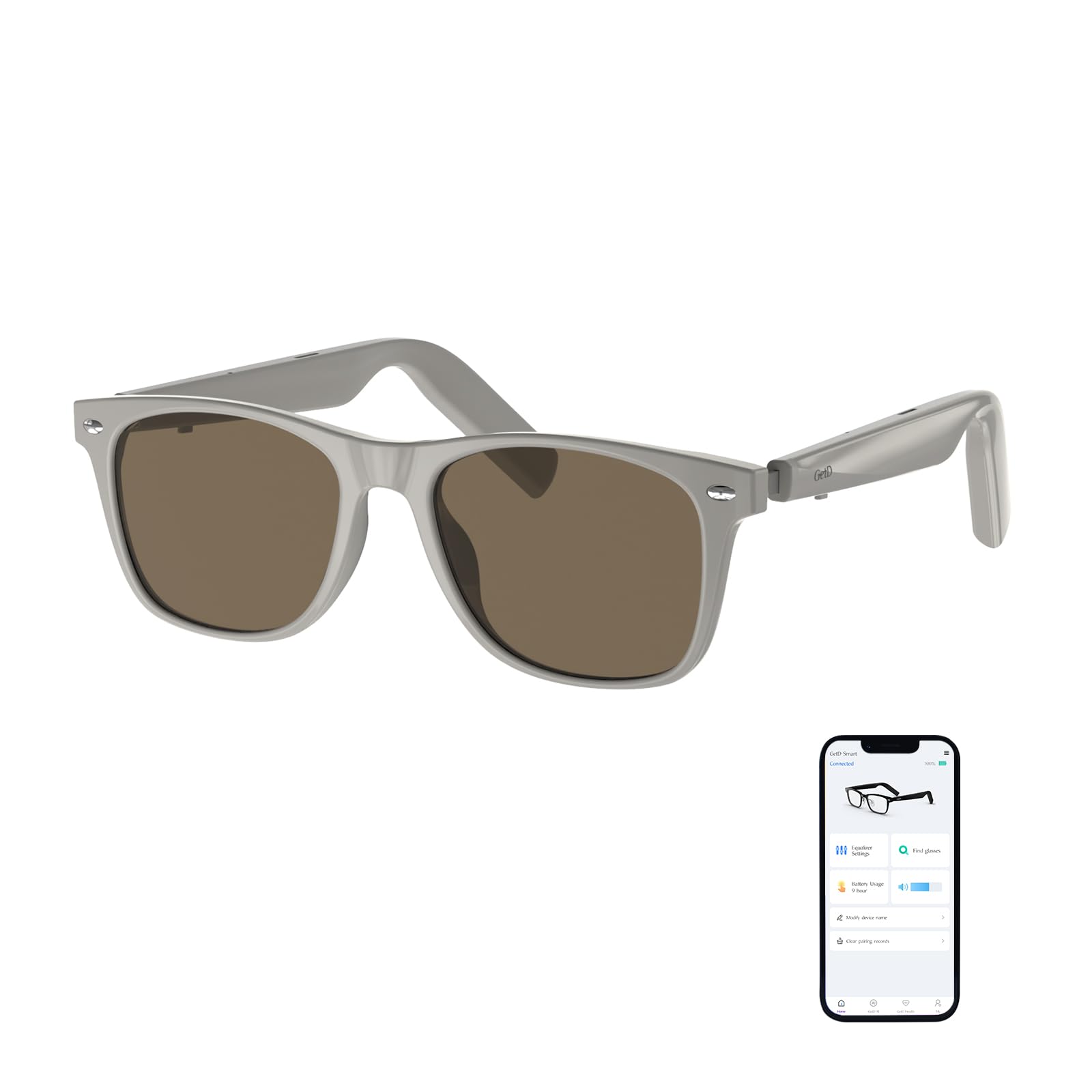 AI Glasses for Men & Women, Smart Glasses Powered by ChatGPT, AI Real-time Translation with 147 languages, 11H Music Play, Bluetooth Sunglasses with Polarized Lens, UV Protection for Daily Use, Travel