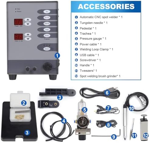 Automatic CNC Jewelry Spot Welding Machine 110/220V, Pulse & Arc Welder for Jewelry Repair and Hardware Work, Precision Welding Equipment, Durable Spot Welder