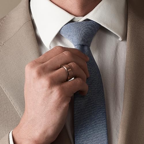 Image of The Ridge Tungsten Rings For Men - Mens Wedding Band - Strong, Durable, and Scratch-Resistant Beveled Ring With Silicone Band