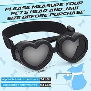 Small-Dog-Goggles-UV-Protection-Goggles-Coldairsoap-Small-Breed-Dog-Sunglasses-Heart-Shape-Dog-Sunglasses-with-Adjustable-Strap-Pet-Sunglasses-Windproof-Anti-Fog-Dustproof-Glasses-Black - Cucciolini Doodles Small-Dog-Goggles-UV-Protection-Goggles-Coldairsoap-Small-Breed-Dog-Sunglasses-Heart-Shape-Dog-Sunglasses-with-Adjustable-Strap-Pet-Sunglasses-Windproof-Anti-Fog-Dustproof-Glasses-Black