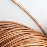 Lederschnur Rund 2mm×5m,Lederband Lederriemen Classic Kette,Lederschnur Lederband aus echt Leder für DIY Schmuck Wie Armbänder Handwerk Schlüsselband Armband Schmuck,Halsketten-Schwarz