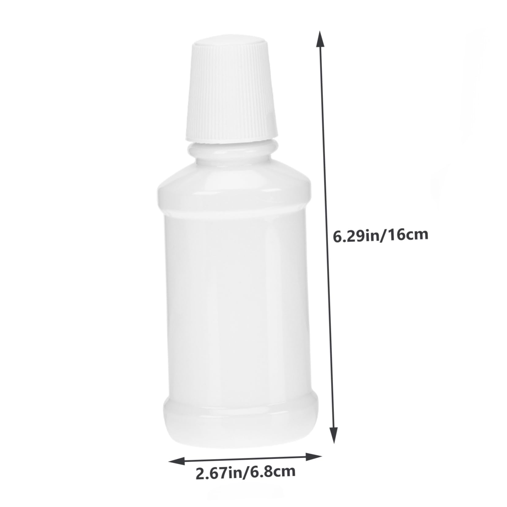 BIUDECO 6 Pack Portable Mouthwash Bottles 200ml Refillable Travel Containers Pet Plastic Oral Cleaner Compact Sub Bottles