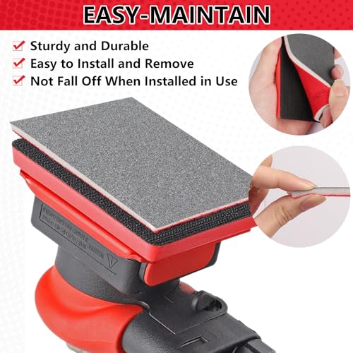 MOGRQAP 32 Stück 800 Körnung Schleifschwamm Set, Flexibles Schleifpads 100 x 70mm Nass Trocken Schleifpapier Wiederverwendbare Handschleifblöcke für Holz Trockenbau Metall Polieren