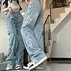 Womens Trendy High Waist Wide Leg Y2K Jeans Aesthe... #1