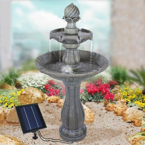 Solar Gartenbrunnen Brunnen Solarbrunnen Zierbrunnen Vogelbad...