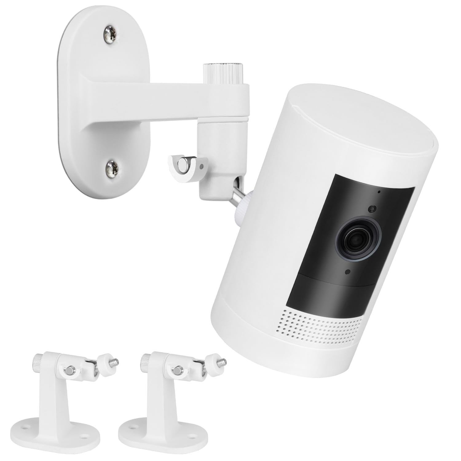 ALERTCAM 2Pack Adjustable Security Wall Mount Bracket for Stick Up Cam & Outdoor Cam Plus, Perfect View Angle for Your Surveillance Camera System - White