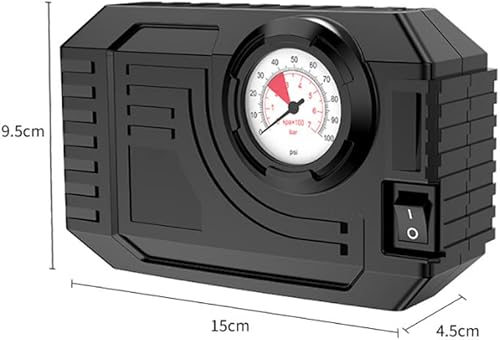 Miniatura 7 de SaiDian 1 bomba de aire de neumáticos de 12 V 150 PSI para inflador rápido portátil de neumáticos con luz LED compresor de aire para automóvil,