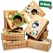 Joyousa Christmas Treat & Cookie Gift Boxes (Set of 12) - For Gift Giving - For Treats, Containers & Tins, Pastry, Candy, Party Favors - Jumbo Vintage Kraft Design with Clear Window