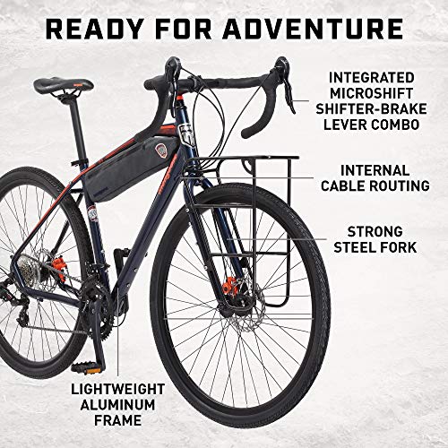 Mongoose Men’s Elroy Adventure Bike 700C Wheel Bicycle,