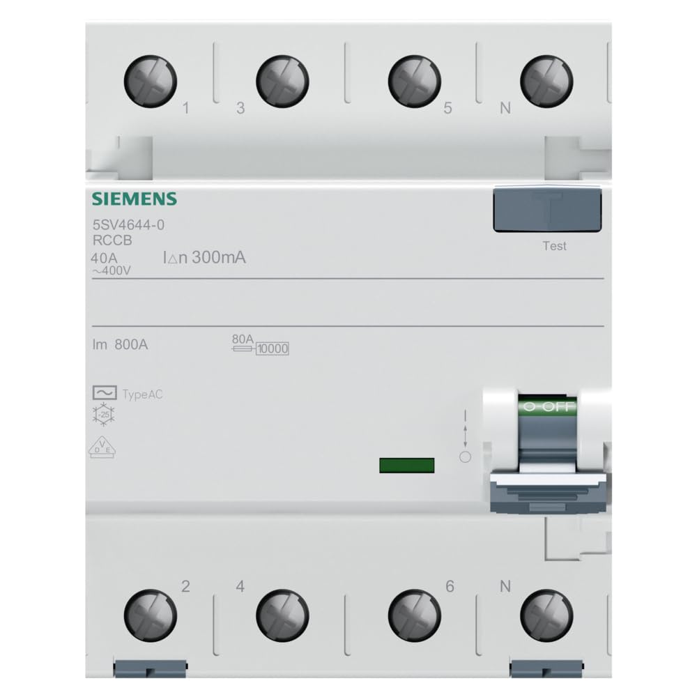 Siemens 5SV – Leitungsschutzschalter 5SV clase-ac 4 polig 40 A 300 mA 70 mm