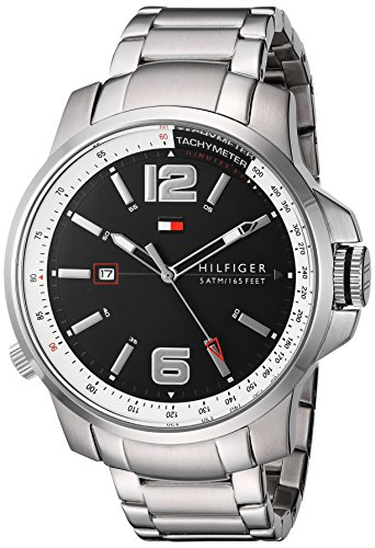 Tommy Hilfiger Men's 1791222 Cool Sport Analog Display Japanese Quartz Silver Watch