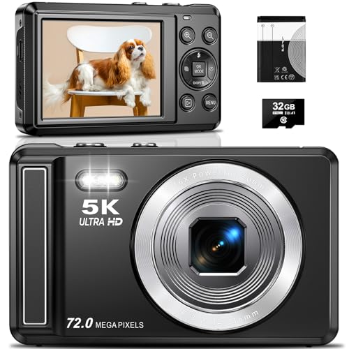 Amazon | 5K デジカメ 7200万画素 デジタルカメラ AFオートフォーカス