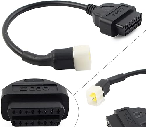 Miniatura 3 de GZYF 6Pins OBD2 motocicleta escáner herramienta de diagnóstico adaptador adaptador de cable, cable lector de código para Delphi