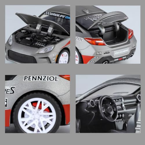 Image of Toyota GR86 Die Cast Metal Toy Car 1:32 Scale with Light & Sound, Pull Back Action, Openable Doors, Hood & Trunk, Collectible Sports Car Model for Kids & Adults