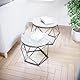 Vida Designs Brooklyn Runde Couchtische, 2er Set Beistelltische, moderner Stahlrahmen, Nesting Wohnzimmermöbel (Grau)