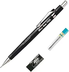 Pentel Lapiseira Sharp P200 0.5mm Preta + Grafites + Borracha 0.5mm SM/P205-AMBP