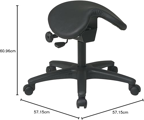 Miniatura 7 de Silla de dibujo de estrellas de oficina con asiento de silla de montar sin espalda y ajuste de ángulo ajuste de altura neumático de 19 a 24 pulgadas