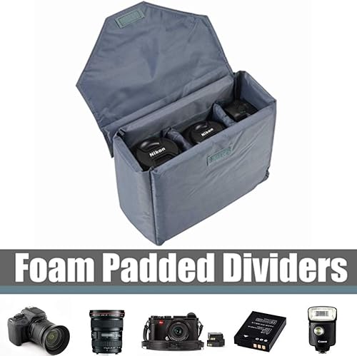 Miniatura 3 de G-raphy Funda para cámara DLSR SLR Funda interior portátil impermeable a prueba de golpes para cámaras sin espejo, lentes, Nikon, Canon, Sony,