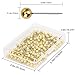 AIEX 1000 Pieces Map Push Pins 1/8 Inch Round Head Pin Map Tacks for Cork Board, Fabric Marking, DIY Craft, Metallic Color Beads Head, 4 Colors