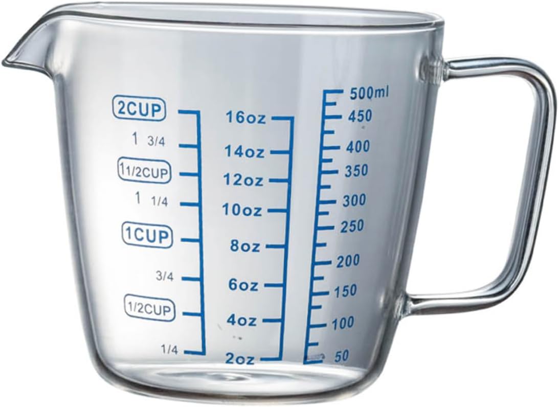 Heat-resistant Glass Measuring Cup with Scale Practical Tool for Boy Milk and Cooking Lightweight and Easy to Clean Home and Baking Use