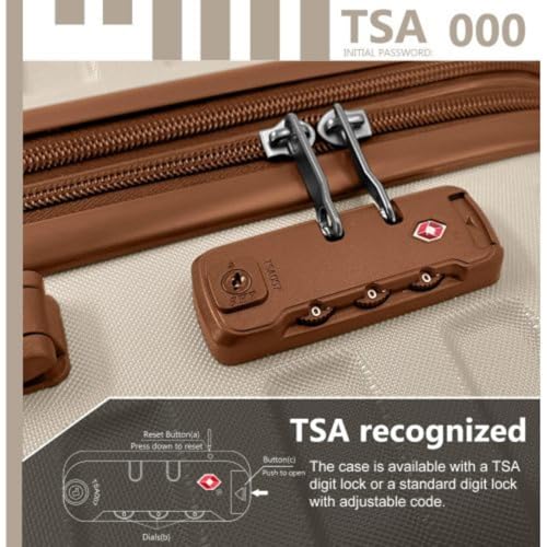 6-piece Luggage Set, Including Duffel Bag, Cosmetic Bag, Hard Shell Expandable Suitcase, Universal Wheels, TSA Lock, Suitable for All Kinds of Travel4