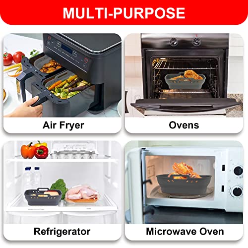 Panier silicone air fryer rectangulaire pour repas - 3