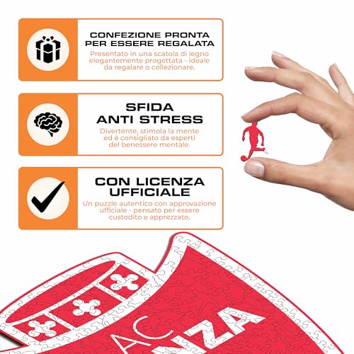 Iconic Puzzles - Monza Logo, Puzzle Di Legno Con Licenza Ufficiale, 100% Sostenibile, Regalo Per Adulti E Bambini, Taglia L, 500 Pz - 2