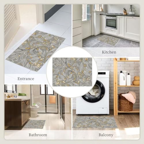 Tapis de salon gris anthracite 60x90cm à poils courts lavable - 6