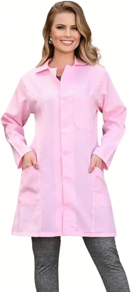 Jaleco Avental Feminino, Malha oxford não amassa.