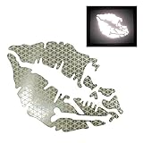 customTAYLOR33 High Intensity Reflective Vinyl Death Kiss Skull Crossbones Lips Decal Bumper Sticker - Cars, Motorcycles, Helmets, Wind Screens, laptops, cellphones, (White, 3 inch Wide, Pair)