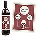 Big Dot of Happiness - Liquid Therapy - Rough Day Decorations for Women and Men - Wine Bottle Label Stickers - Set of 4
