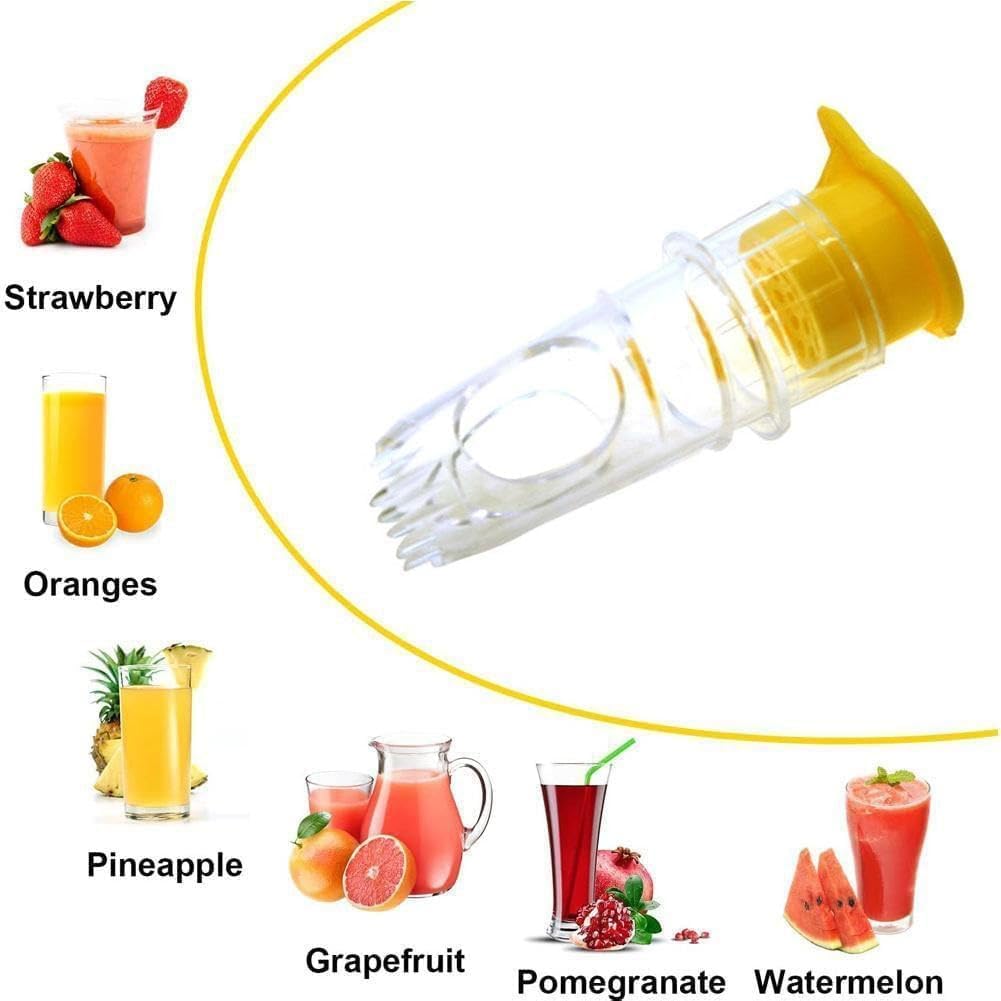 2 Stück Zitronenpresse Mit Schraubverschluss, Lemon Squeezer, Zitronenpresse Aus Kunststoff, Zitronensaftpresse, für Orangen,Zitronen Zitrusfrüchten(Gelb/Grün)