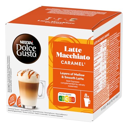 Miniatura 3 de Nescafé Dolce Gusto Latte Macchiato Caramel - Cápsulas De Café, 48 Cápsulas 3 X 16 , 8 Tazas De Café 24 Cáps, Por Taza - Sabor A Caramelo - Originales Para Cafeteras Dolce Gusto