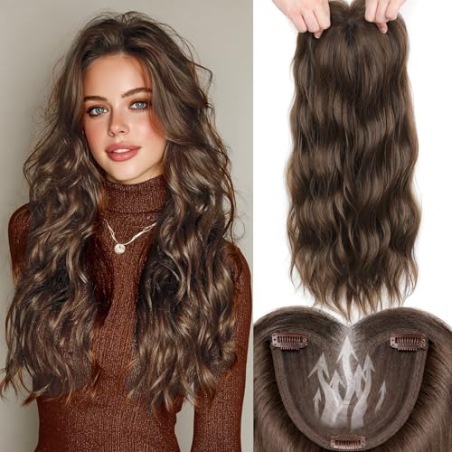 Hair Toppers for Women, 20 Inch Hand Tied Breathable Toppers