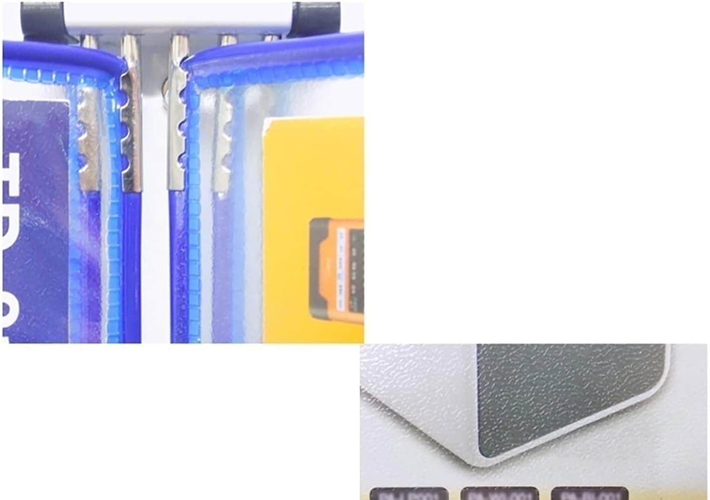 Uchwyt na dokumenty A4 montowany na ścianie, Folder ścienny A4, A4 [8,26 cala × 11,69 cala], 10 kieszeni, przymocowany do metalowego urządzenia(Gris)