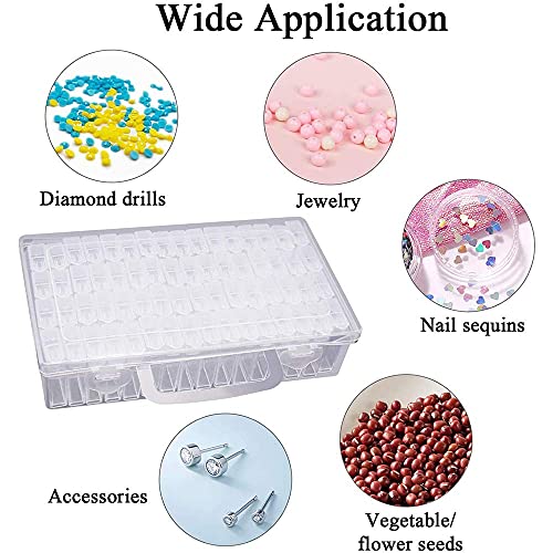 YUNYODA 64 Slots Diamond Painting Box - Diamant Nail Art Zubehör Box Aufbewahrungsbehälter - Perlen… – Bild 6