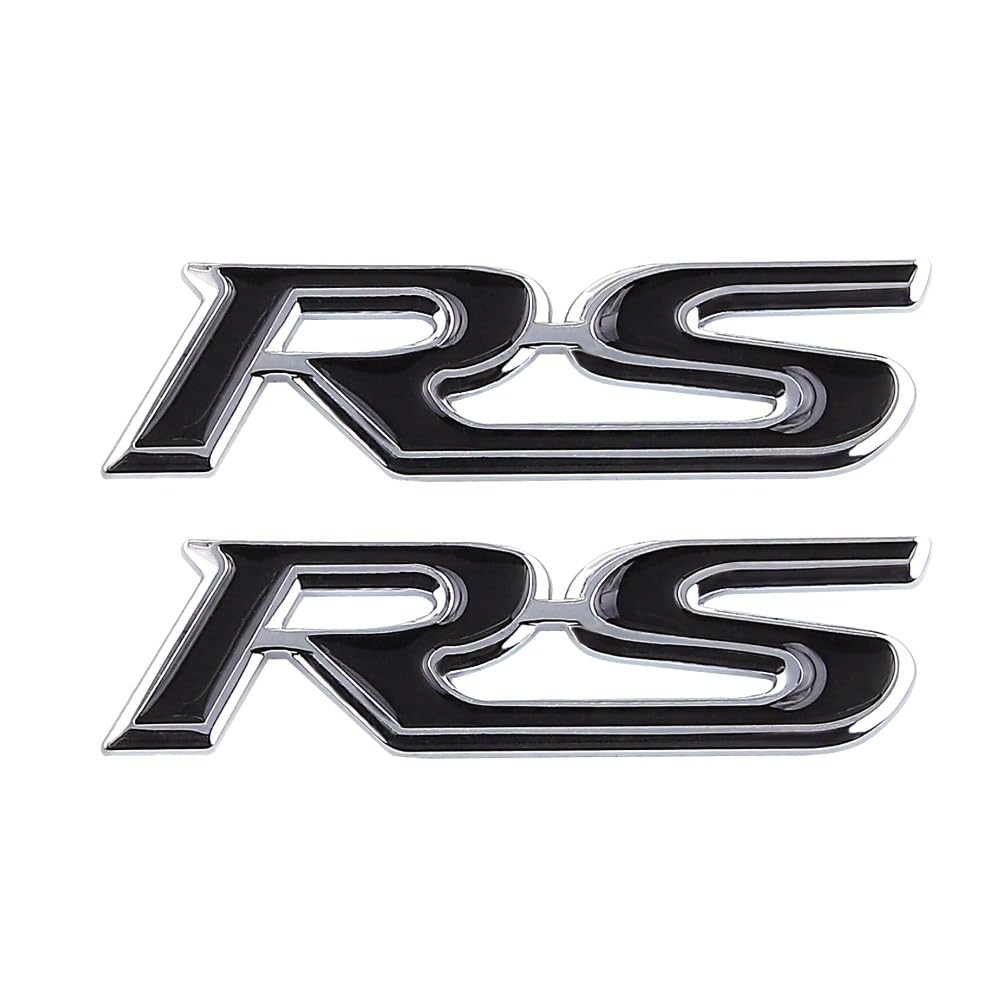 Mauxpiao B Applicable To Car Rear Trunk/Truck Door Rs Racing Sport Emblems, 2Pcs Car Decoration Adge Stickers Fds/B/A