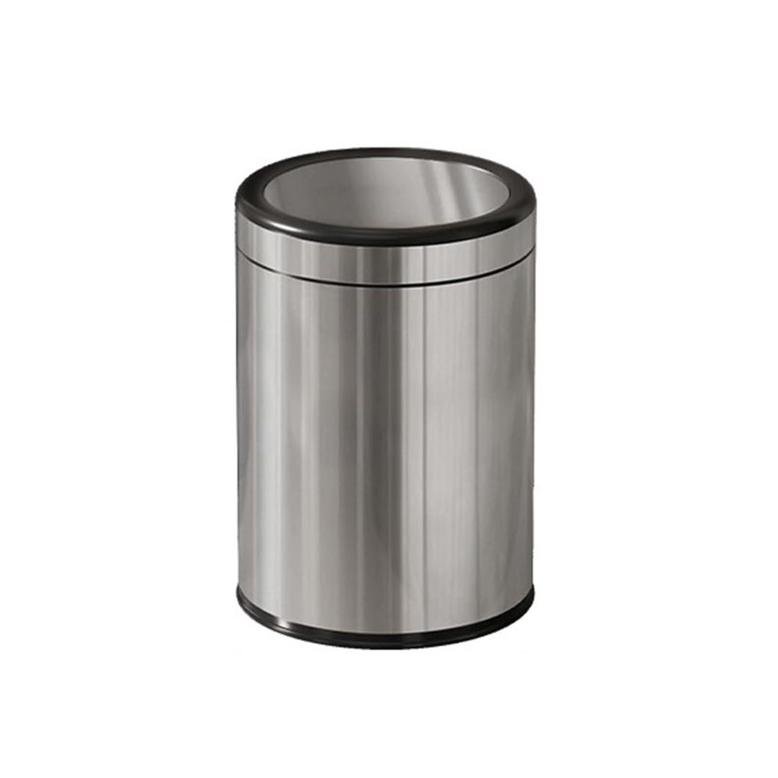 Z4T8M2K6G5 Waste Bin Round Shape Trash Can Stainless Steel Rash Canwith lid for Household Kitchen Trash Can